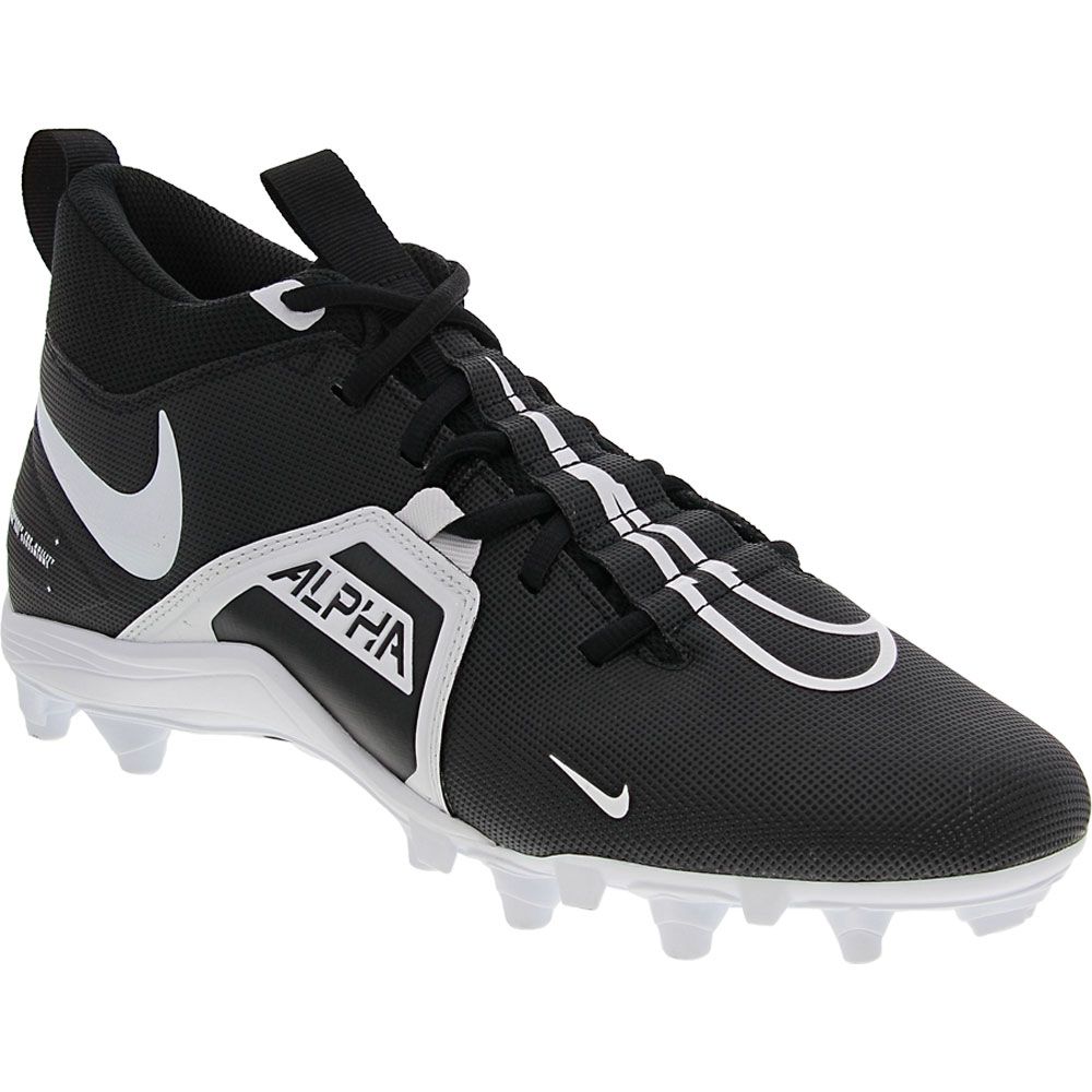 Nike Alpha Menace Varsity 3 Football Cleats - Mens Black White