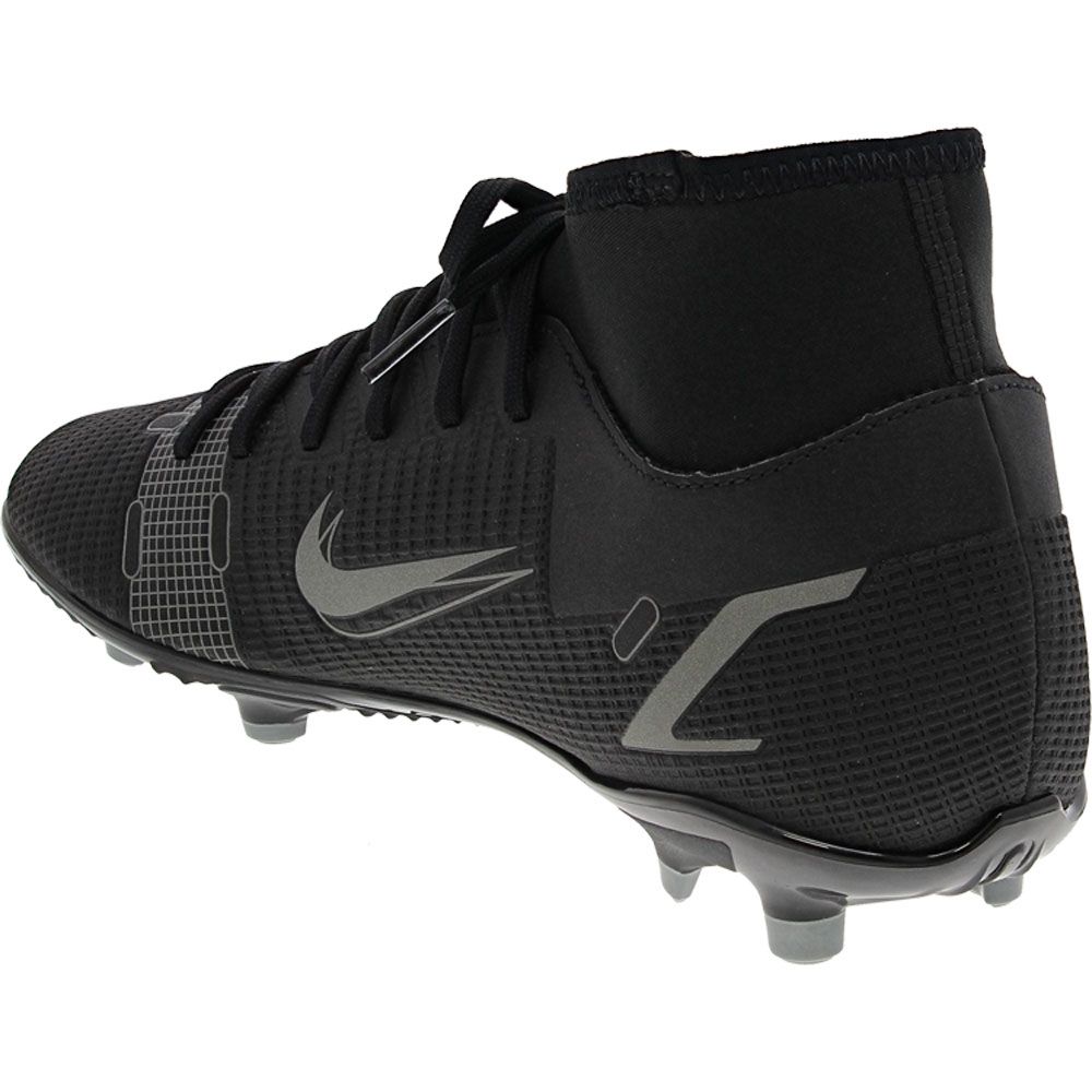 Nike Mercurial Superfly 8 C Outdoor Soccer Cleats - Mens Black Black Iron Grey Back View