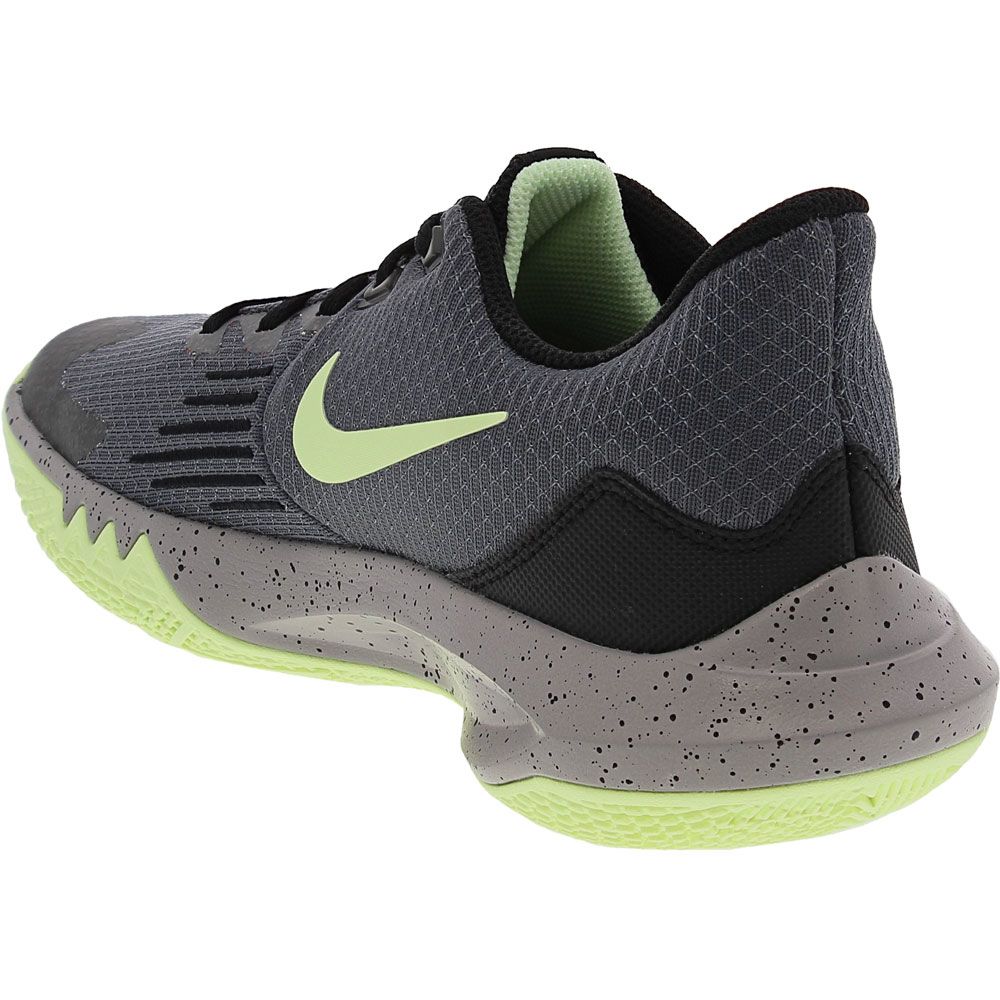 Nike Precision 5 Basketball Shoes - Mens Iron Grey Dust Black Back View