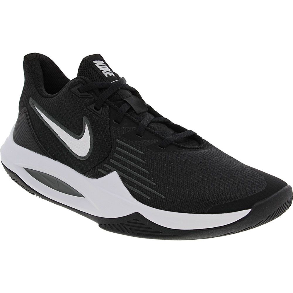 Nike Precision 5 Basketball Shoes - Mens Black Black White