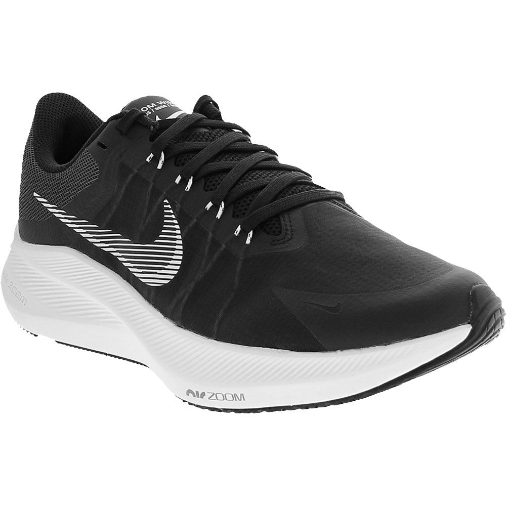 Nike Winflo 8 Running Shoes - Womens Black White Dark Smoke Grey