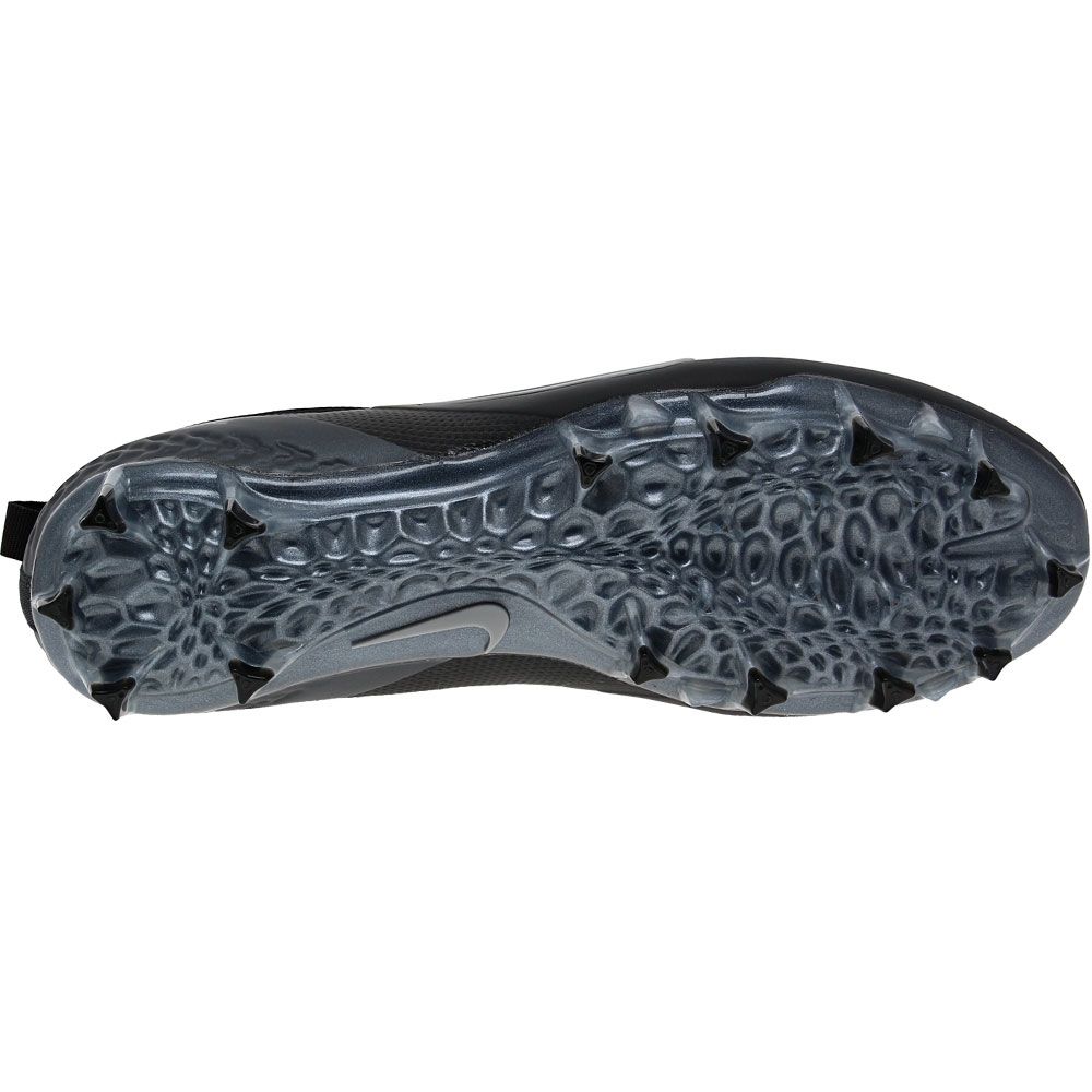 Nike Alpha Huarache 8 Pro Lacrosse Cleats - Mens Black Smoke Grey Sole View