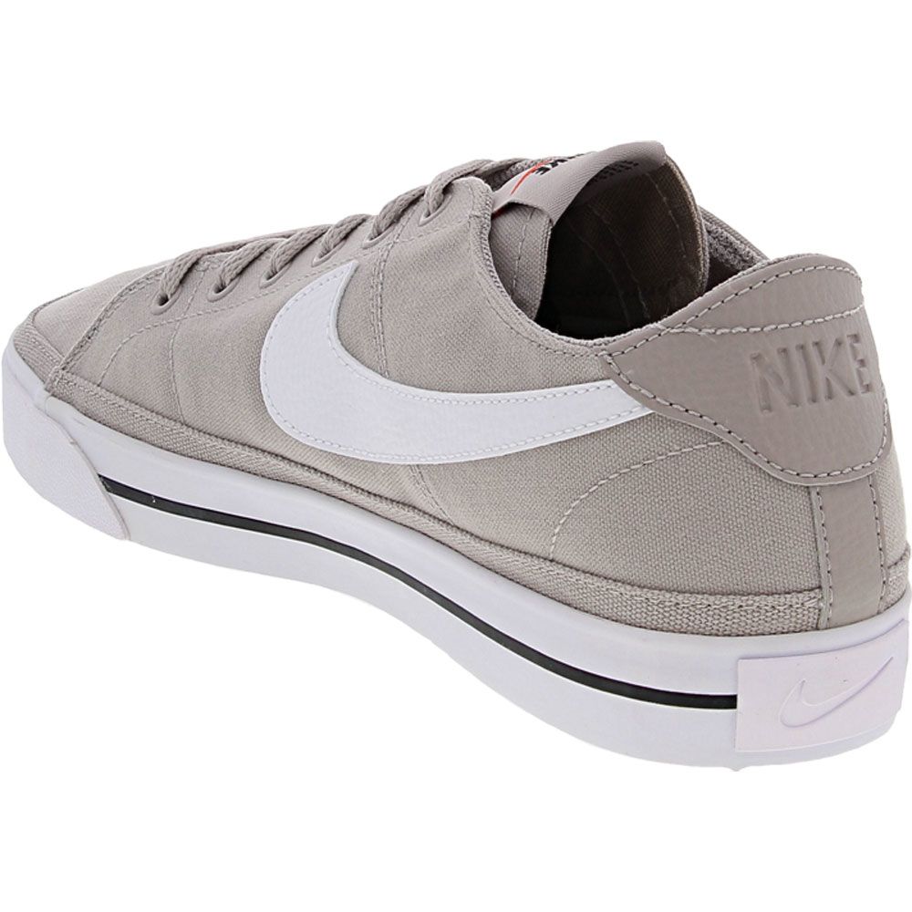 Nike Court Legacy Canvas Lifestyle Shoes - Mens Grey White Back View