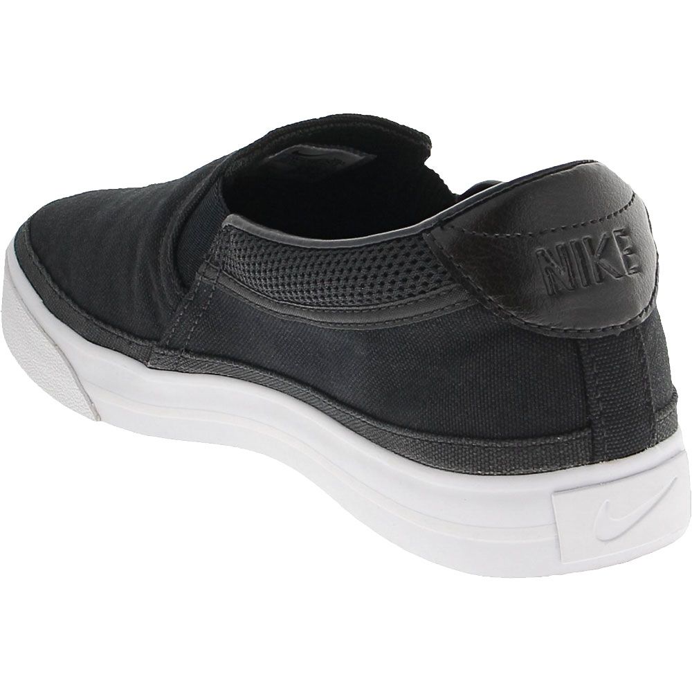 Nike Court Legacy Slip Skate Shoes - Womens Black Black Grey Back View