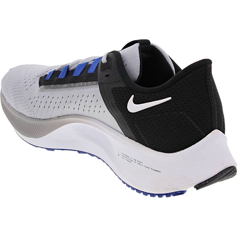 Nike Air Zoom Pegasus 38 Running Shoes - Mens Wolf Grey White Black Back View