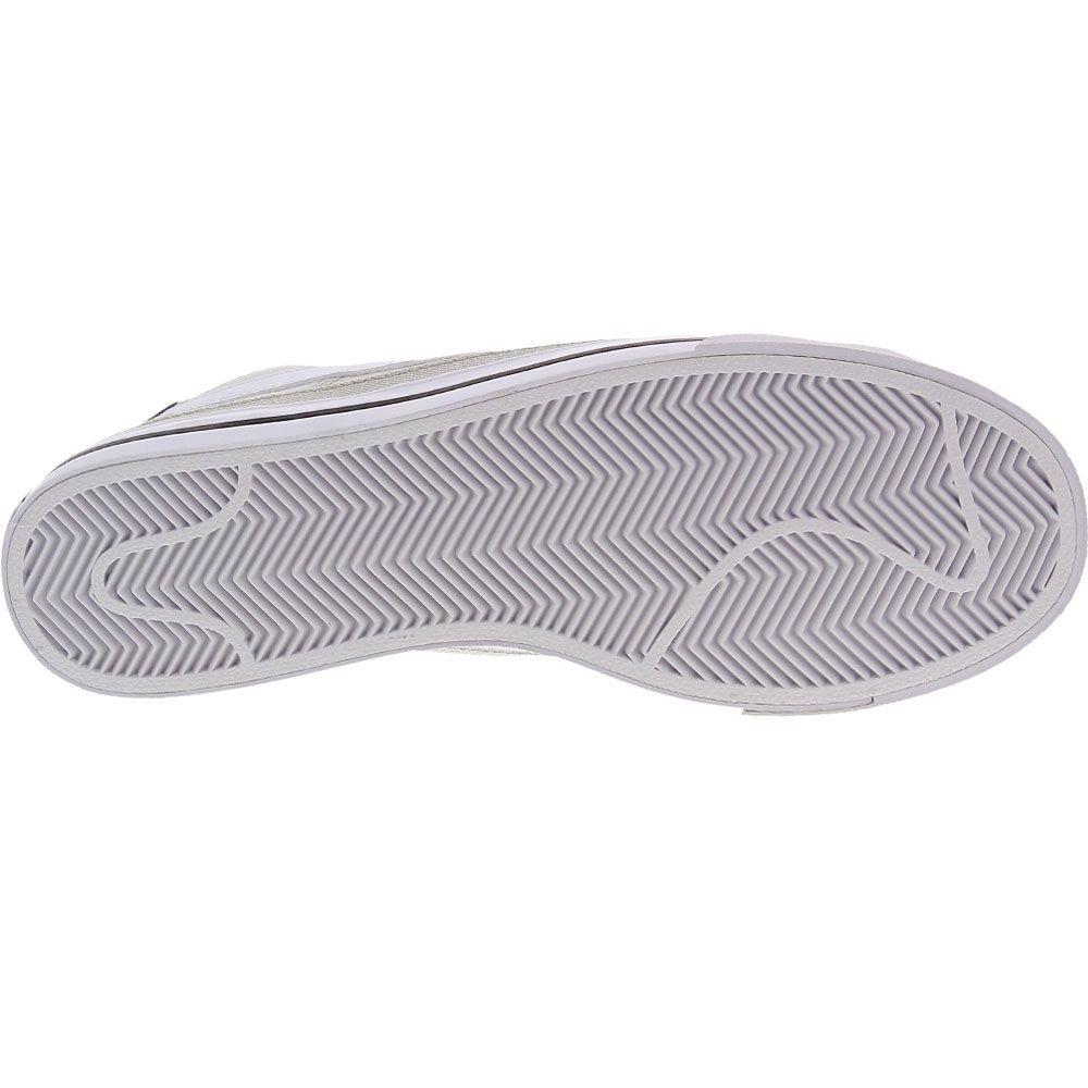 Nike Court Legacy Canvas Skate Shoes - Womens Light Bone White Black Sole View