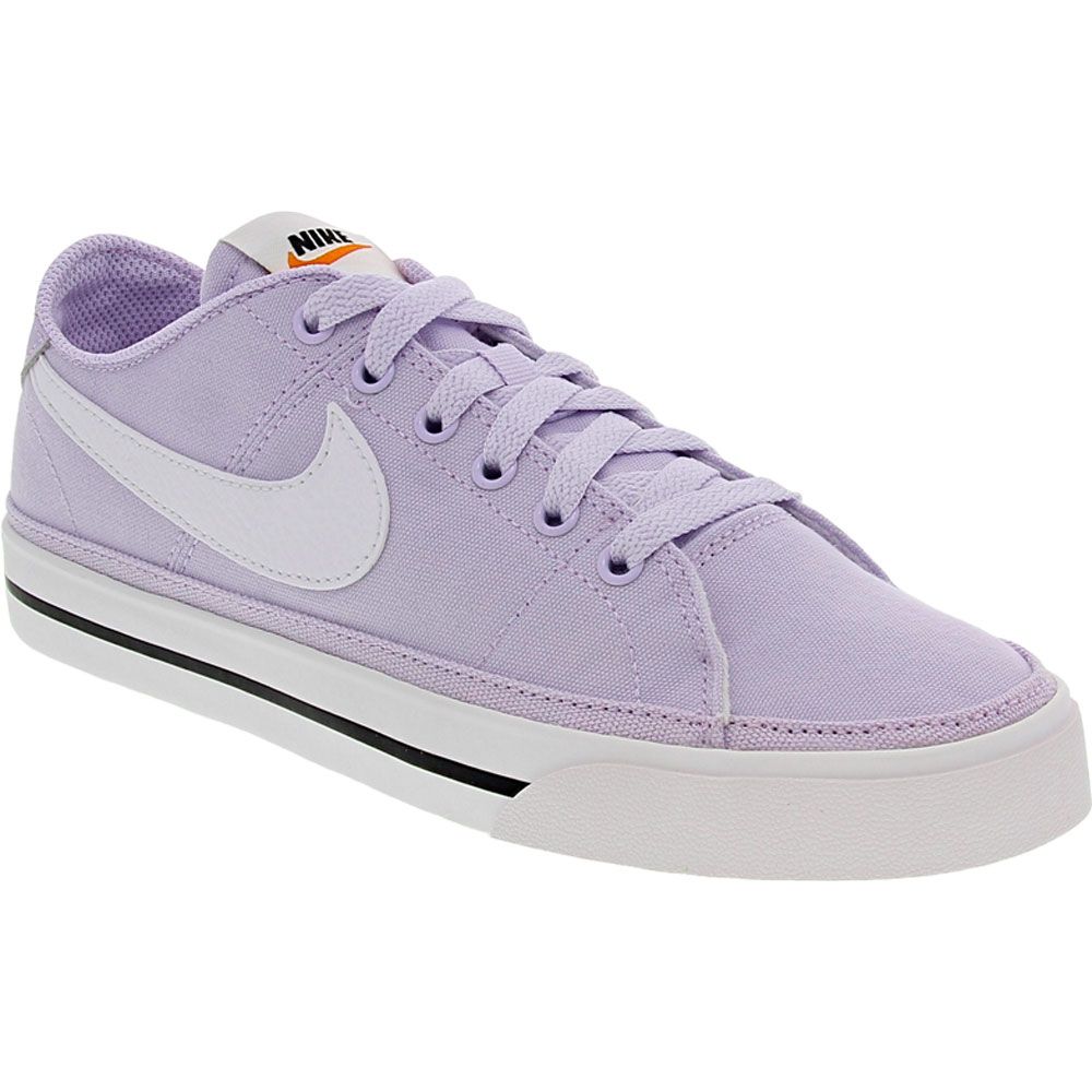 Nike Court Legacy Canvas Skate Shoes - Womens Pure Violet White Black