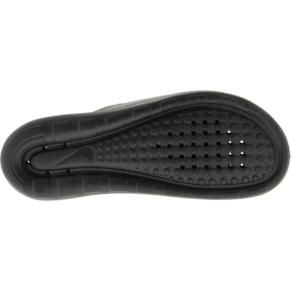 Nike Victori One Shower Slide Sandals - Mens Black Black White Sole View