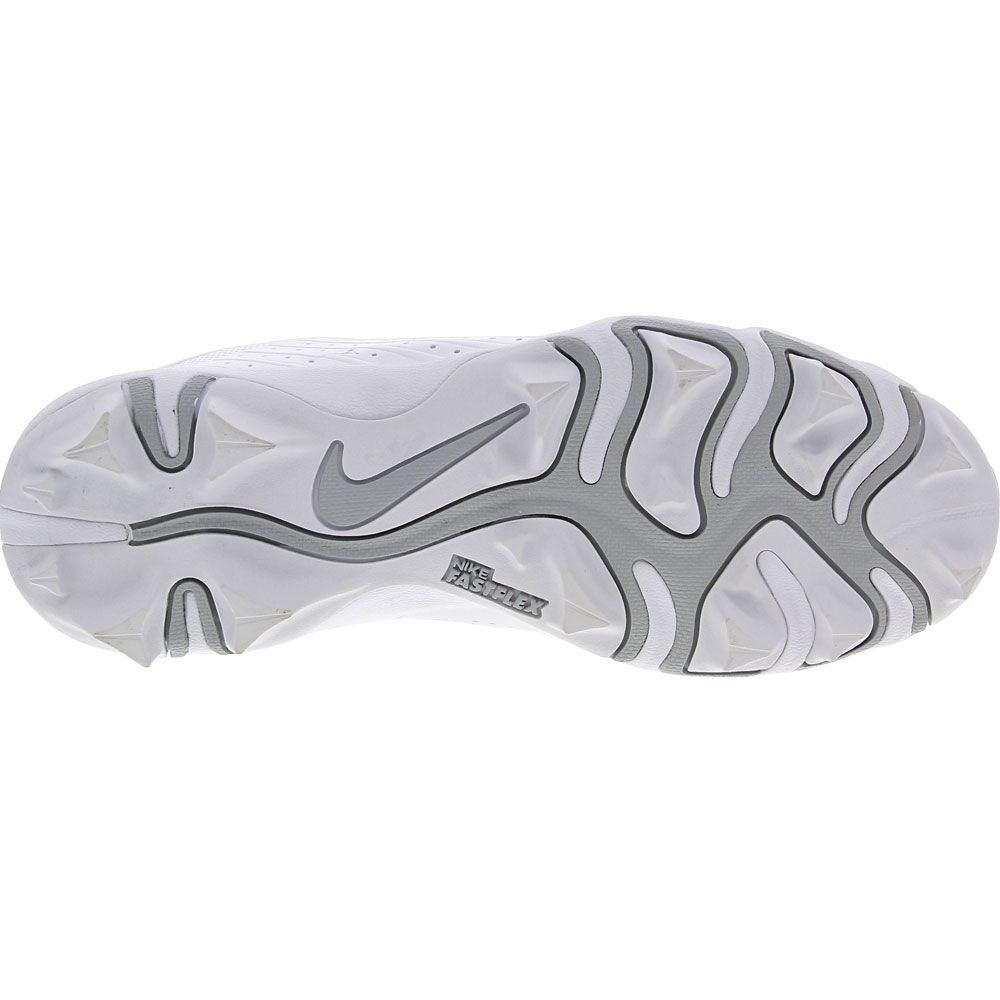 Nike Vapor Ultrafly 4 Keystone Boys Baseball Cleats White Smoke Grey Sole View