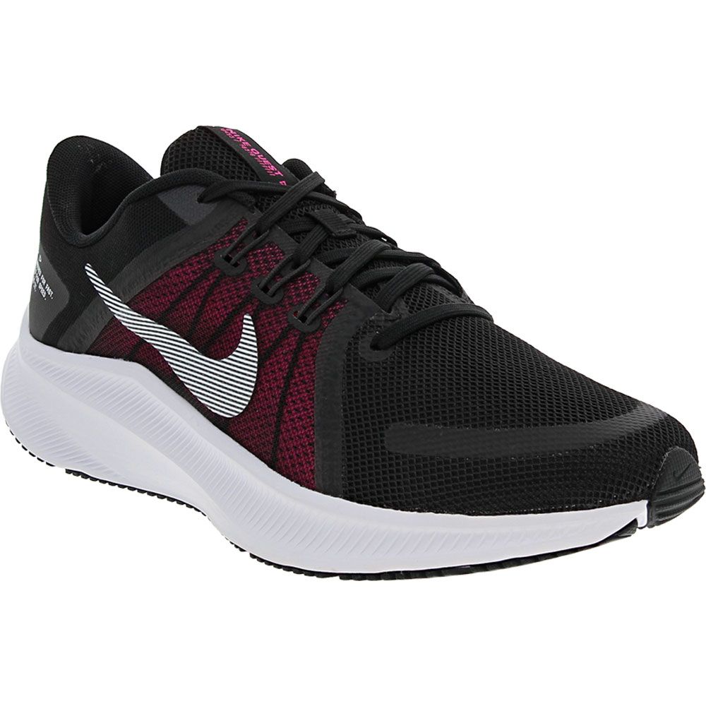 Nike Quest 4 Running Shoes - Womens Black White Pink