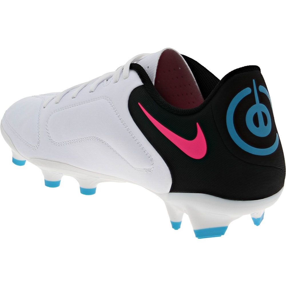 Nike Tiempo Legend 9 FG Mg Outdoor Soccer Cleats - Mens White Blue Pink Back View