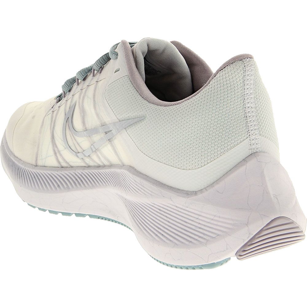 Nike Winflo 8 Premium Running Shoes - Womens Black Black Grey Back View