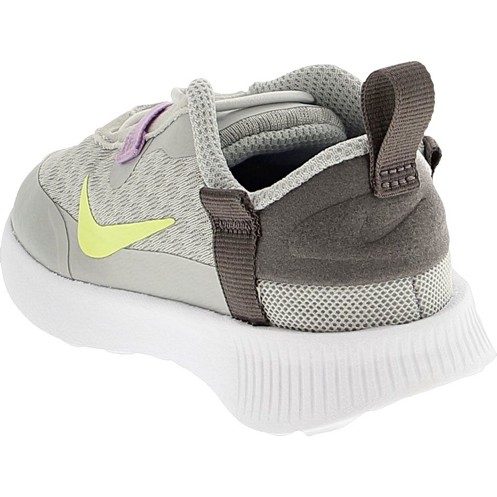 Nike Reposto Td Athletic Shoes - Baby Toddler Grey Lilac Lemon Back View