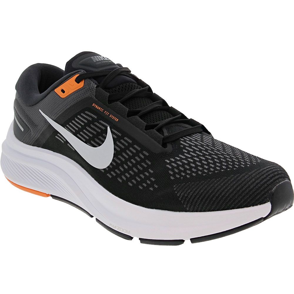 Nike Air Zoom Structure 24 Running Shoes - Mens Black Kumquat
