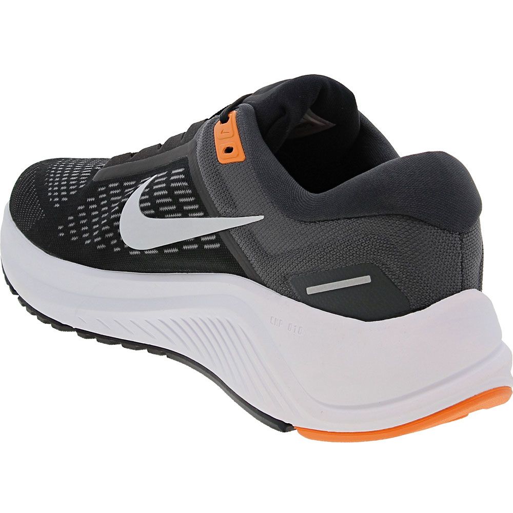Nike Air Zoom Structure 24 Running Shoes - Mens Black Kumquat Back View