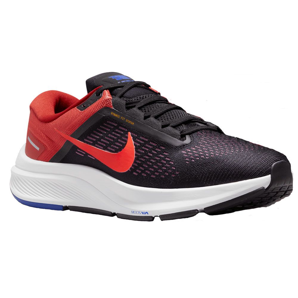 Nike Air Zoom Structure 24 Running Shoes - Mens Black Bright Crimson