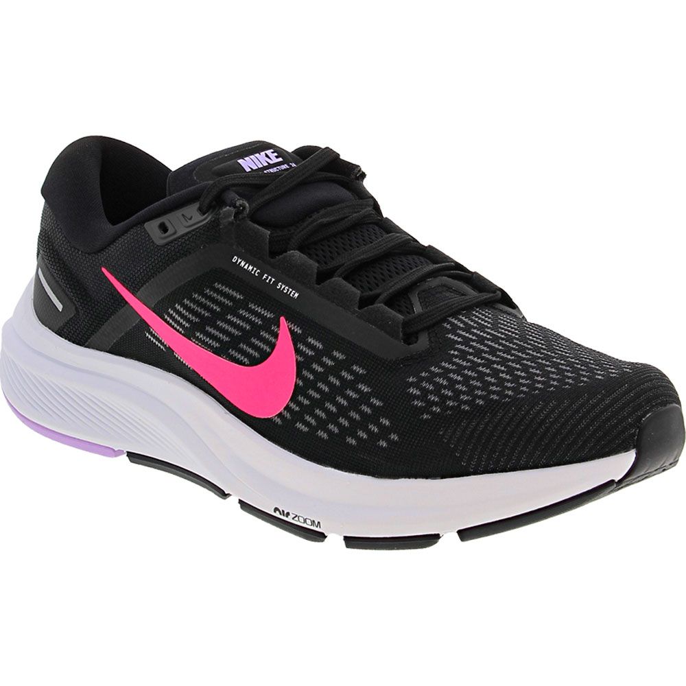 Nike Air Zoom Structure 24 Running Shoes - Womens Black Pink