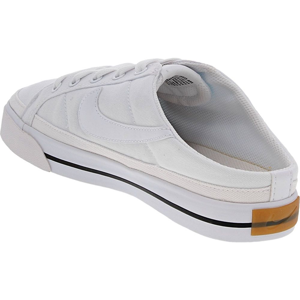 Nike Court Legacy Mule Lifestyle Shoes - Womens White Black Back View