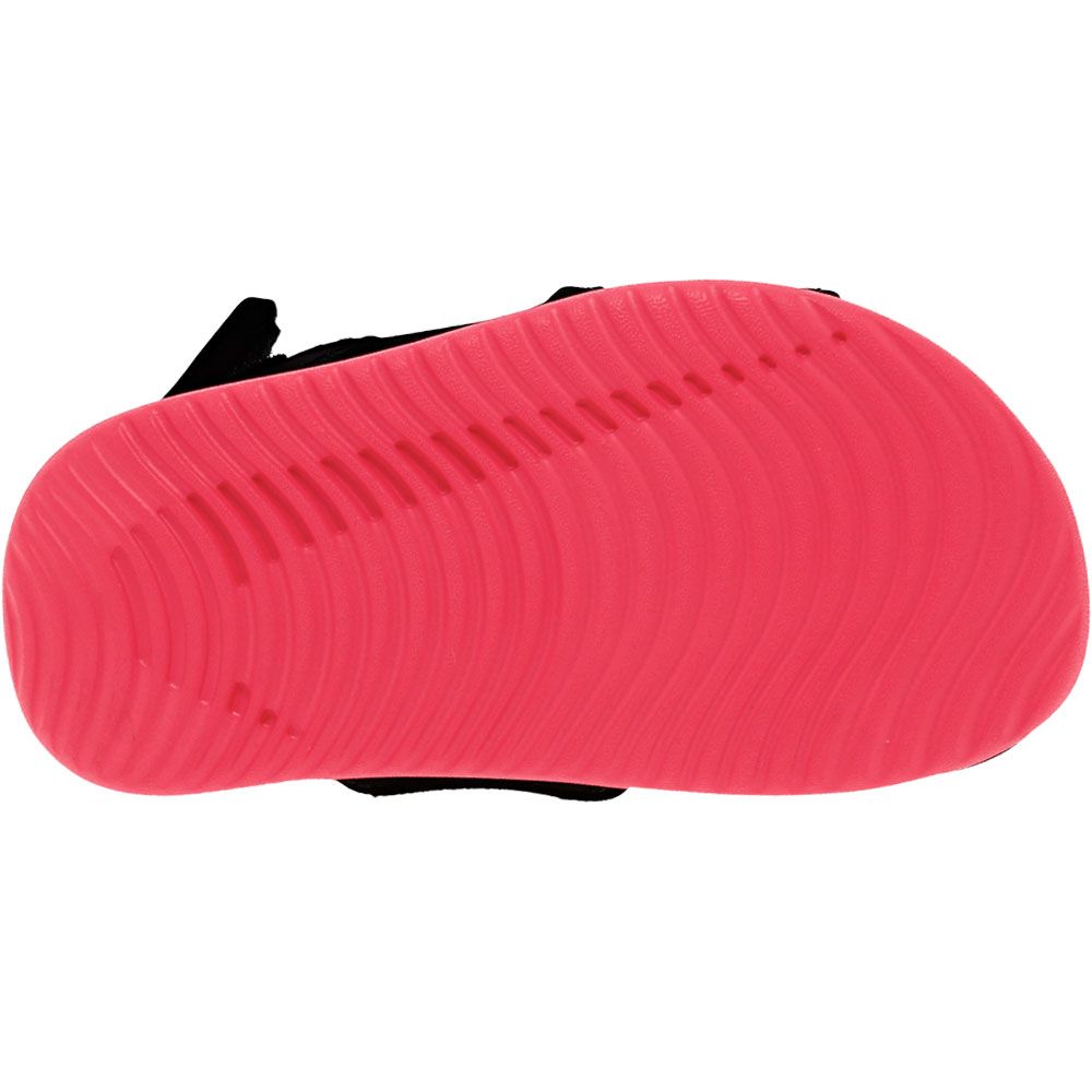 Nike Sunray Adjust 5 V2 Sandals - Baby Toddler Black Racer Pink Sole View