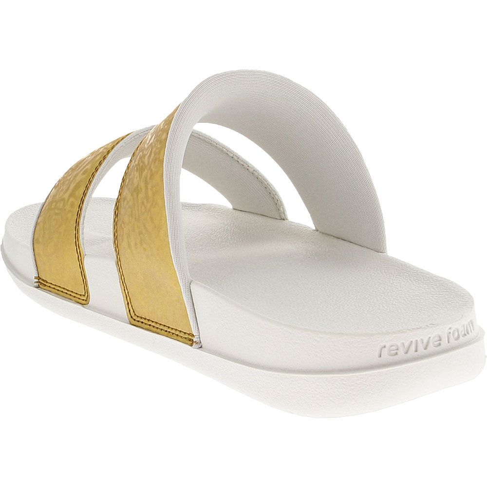 Nike Offcourt Duo Slide Sandals - Womens Yellow Black White Back View
