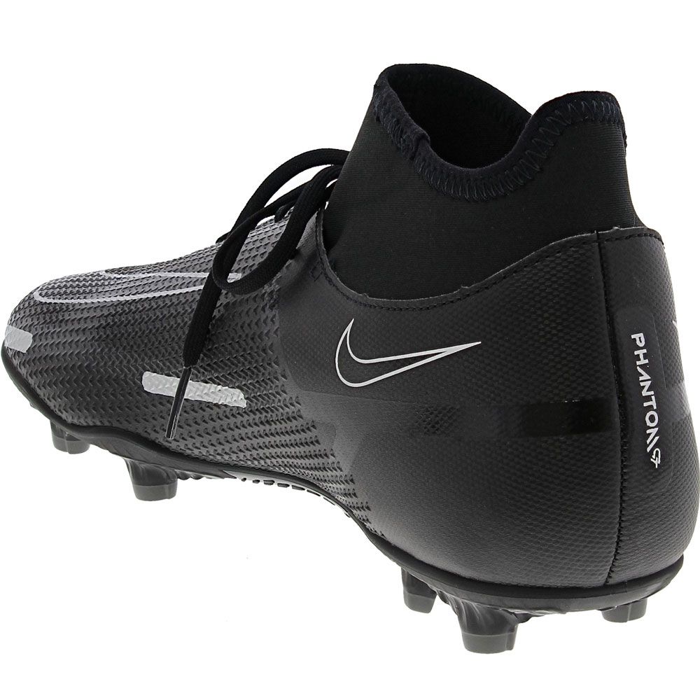 Nike Phantom Gt2 Club MG Outdoor Soccer Cleats - Mens Black Grey Silver Back View