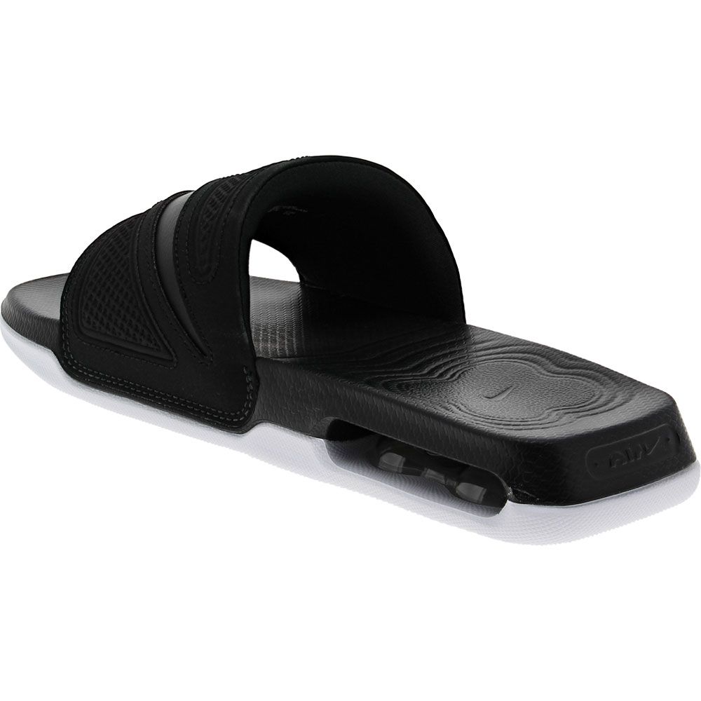Nike Air Max Cirro Slide Sandals - Mens Black Silver White Back View