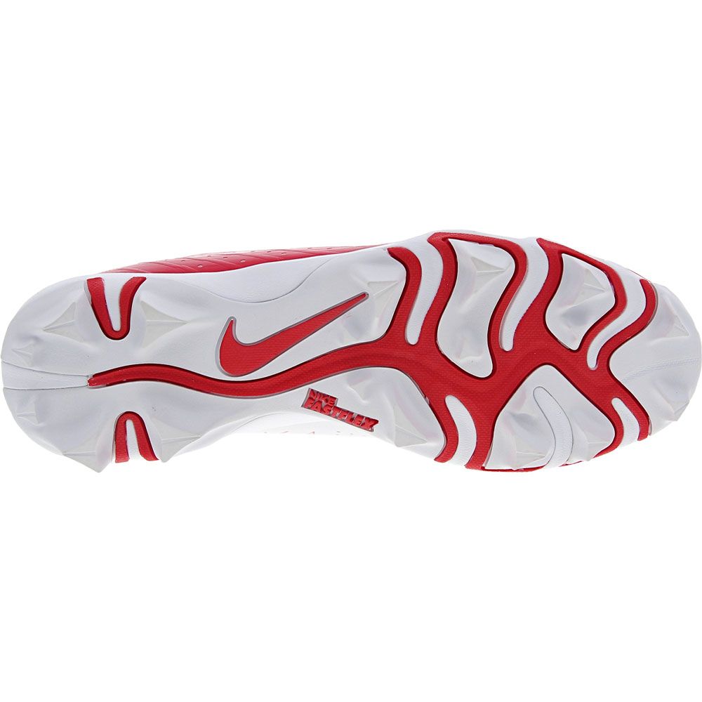 Nike Vapor Ultrafly 4 Keystone Baseball Cleats - Mens University Red White Sole View