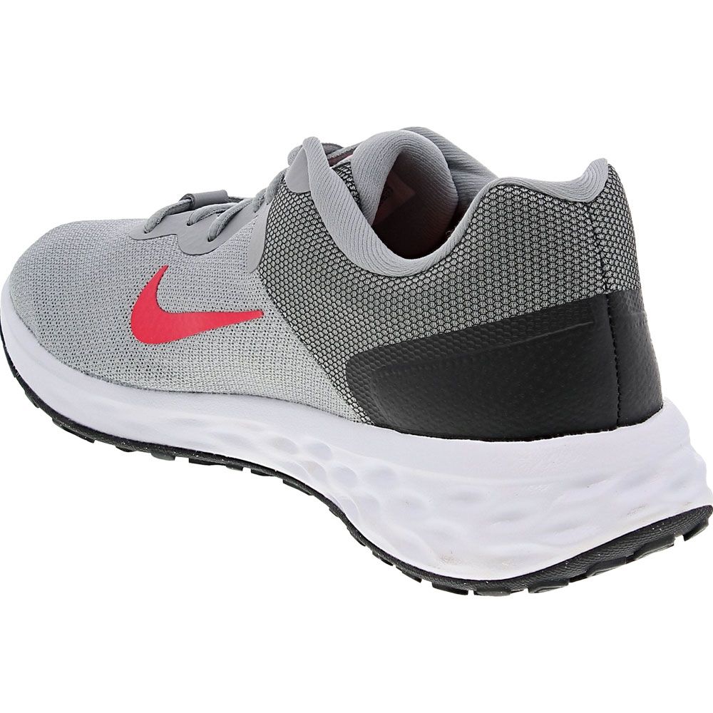 Nike Revolution 6 Next Nature Running Shoes - Mens Smoke Grey Siren Red Back View