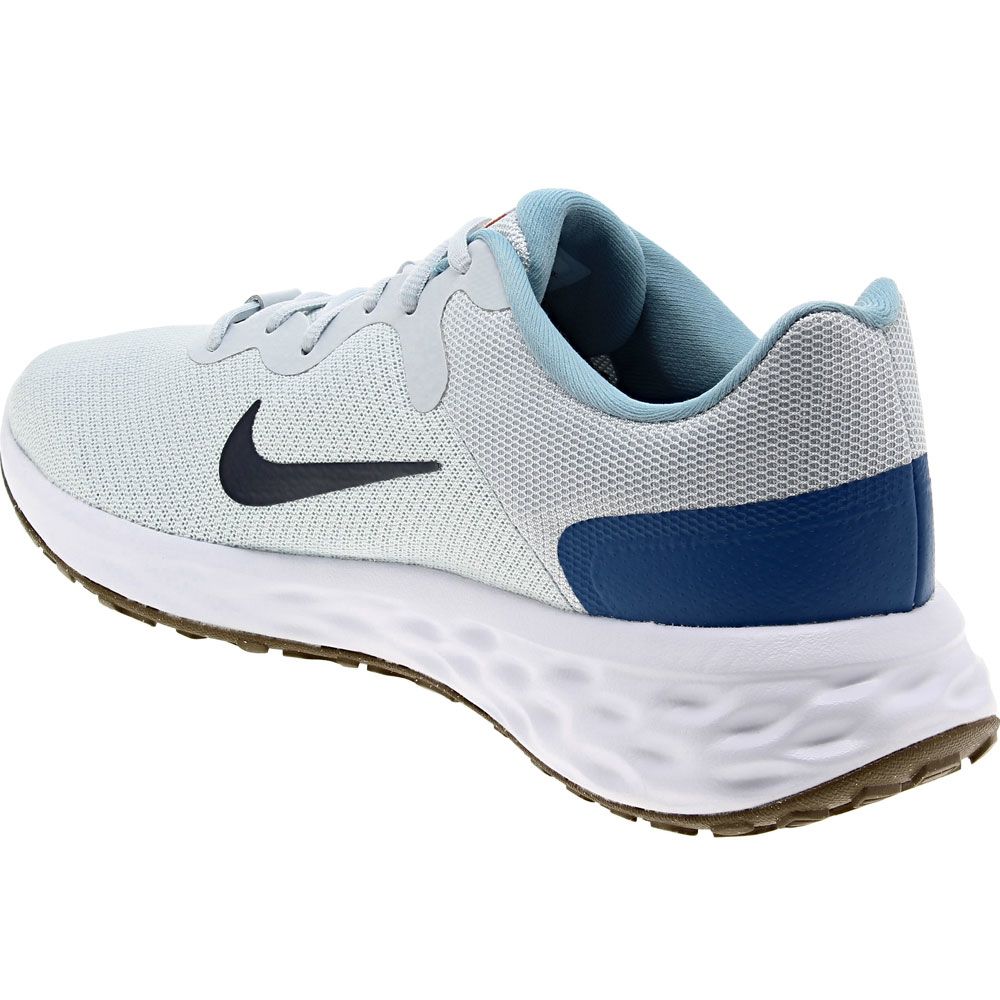 Nike Revolution 6 Next Nature Running Shoes - Mens Pure Platinum Thunder Blue Back View