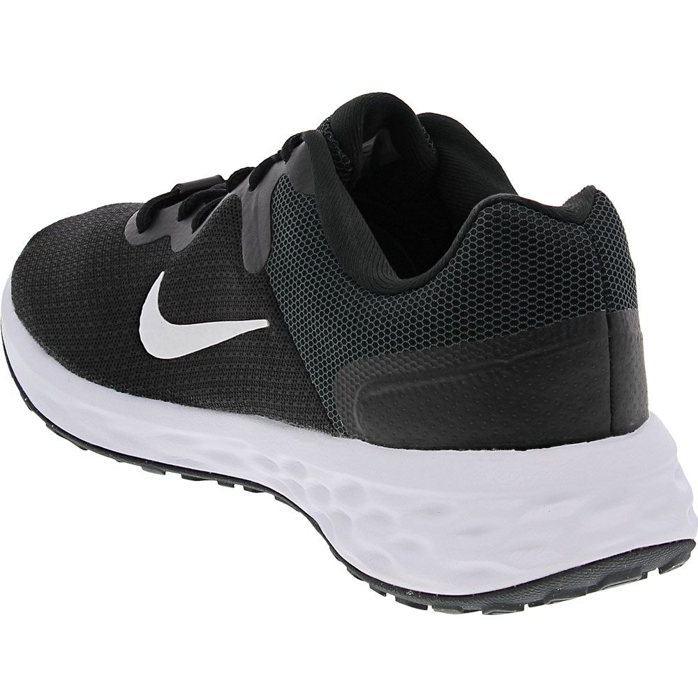 Nike Revolution 6 Next Nature Running Shoes - Womens Black Grey White Back View