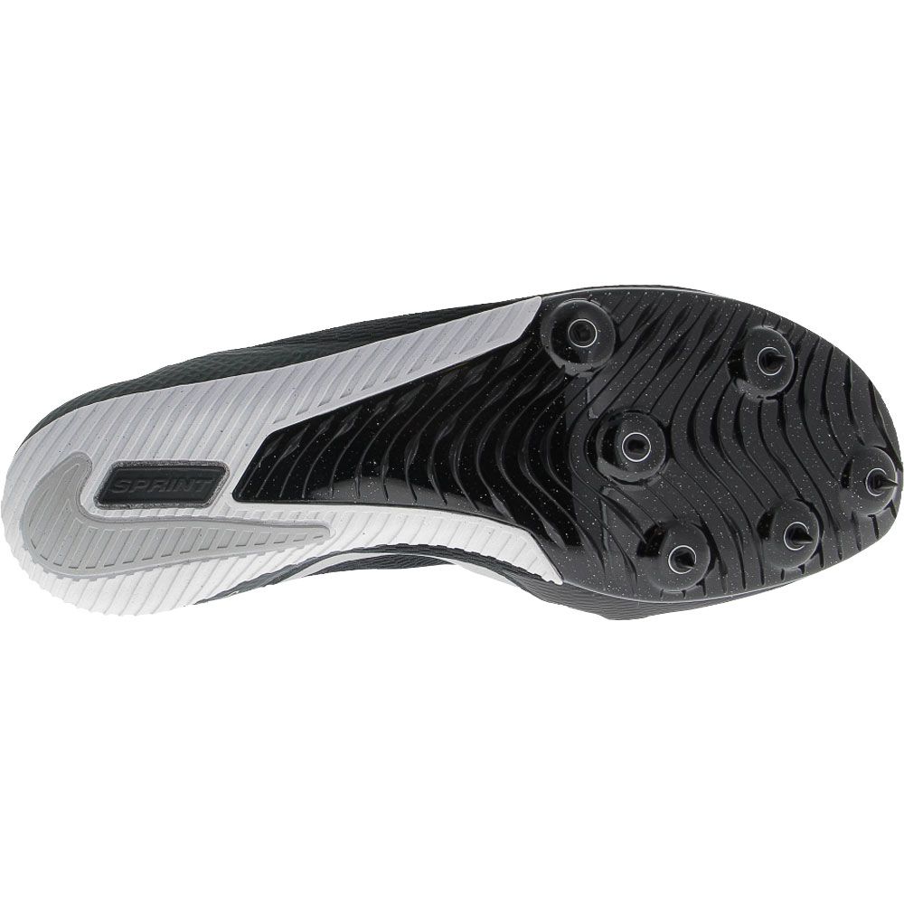 Nike Zoom Rival Sprint Racing Flats - Unisex Black Black White Sole View