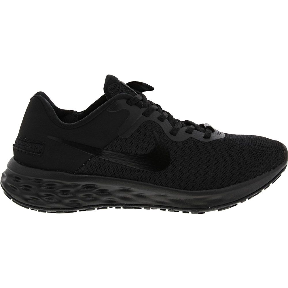 Nike Revolution 6 Flyease Running Shoes - Mens Black Black Smoke Grey Side View