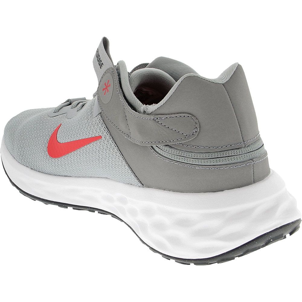 Nike Revolution 6 Flyease Running Shoes - Mens Grey Siren Red Back View