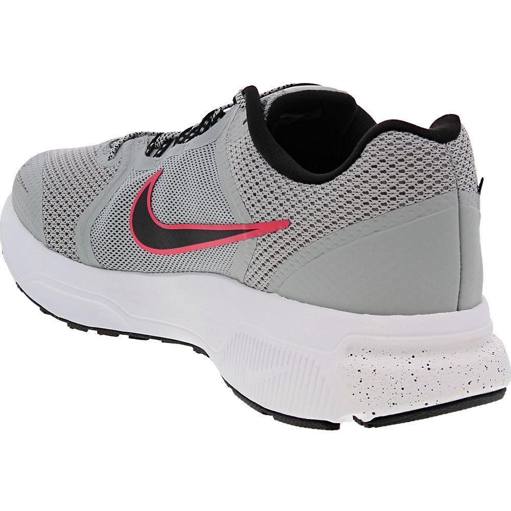Nike Zoom Span 4 Running Shoes - Mens Smoke Grey Black Red Back View