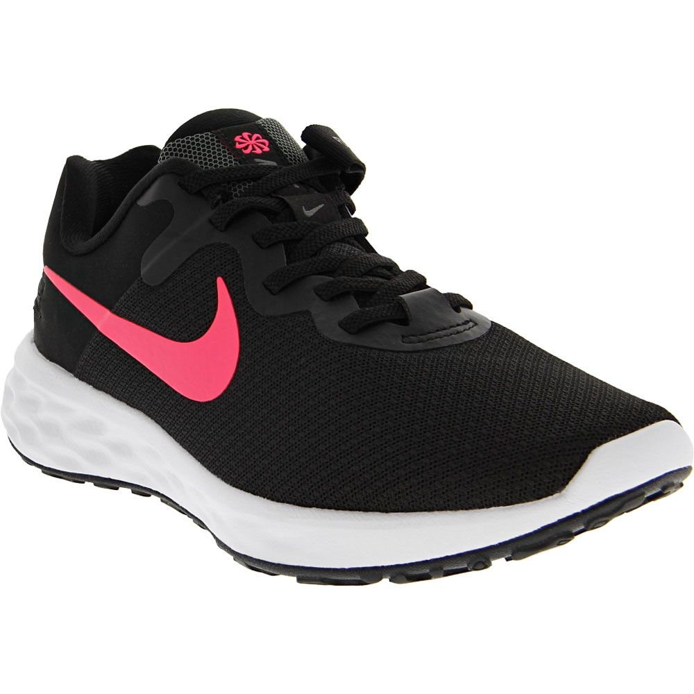 Nike Revolution 6 Flyease Running Shoes - Womens Black Black Grey