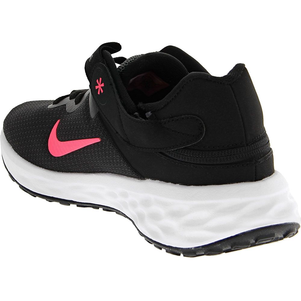 Nike Revolution 6 Flyease Running Shoes - Womens Black Black Grey Back View