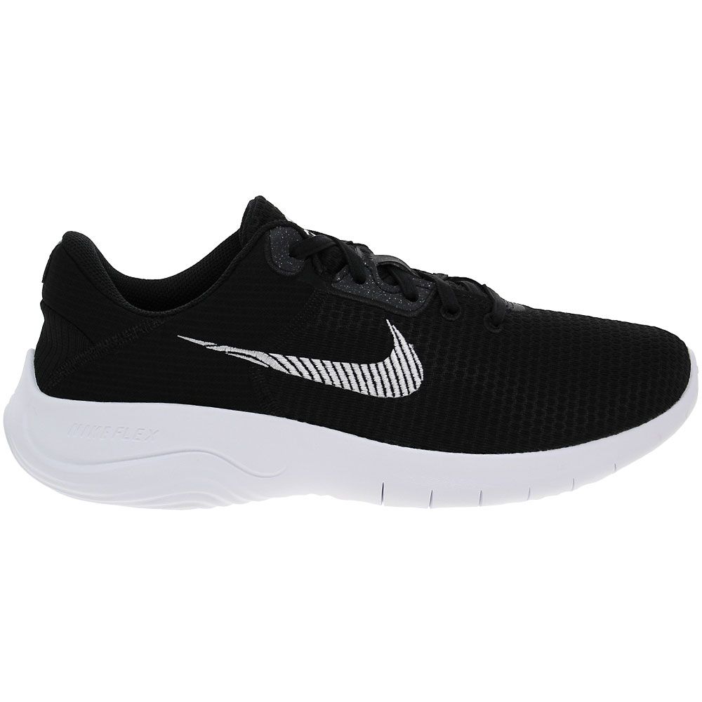 Nike Flex Experience 11 Running Shoes - Mens Black Black White Side View