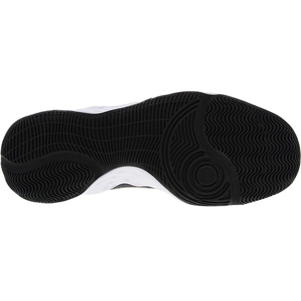 Nike Fly By Mid 3 Basketball Shoes - Mens Black White Sole View