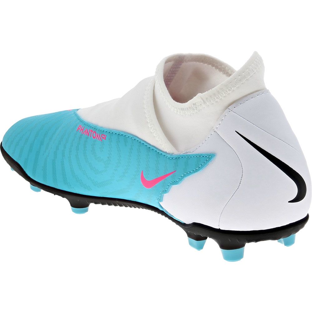 Nike Phantom GX Club DF MG Outdoor Soccer Cleats - Mens Blue White Pink Back View