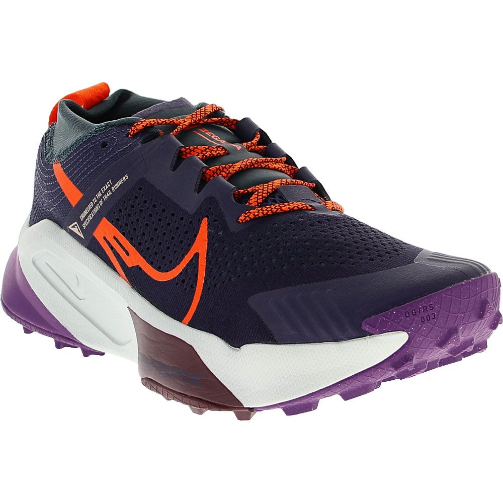 Nike Zegama Running Shoes - Mens Purple Jungle Orange