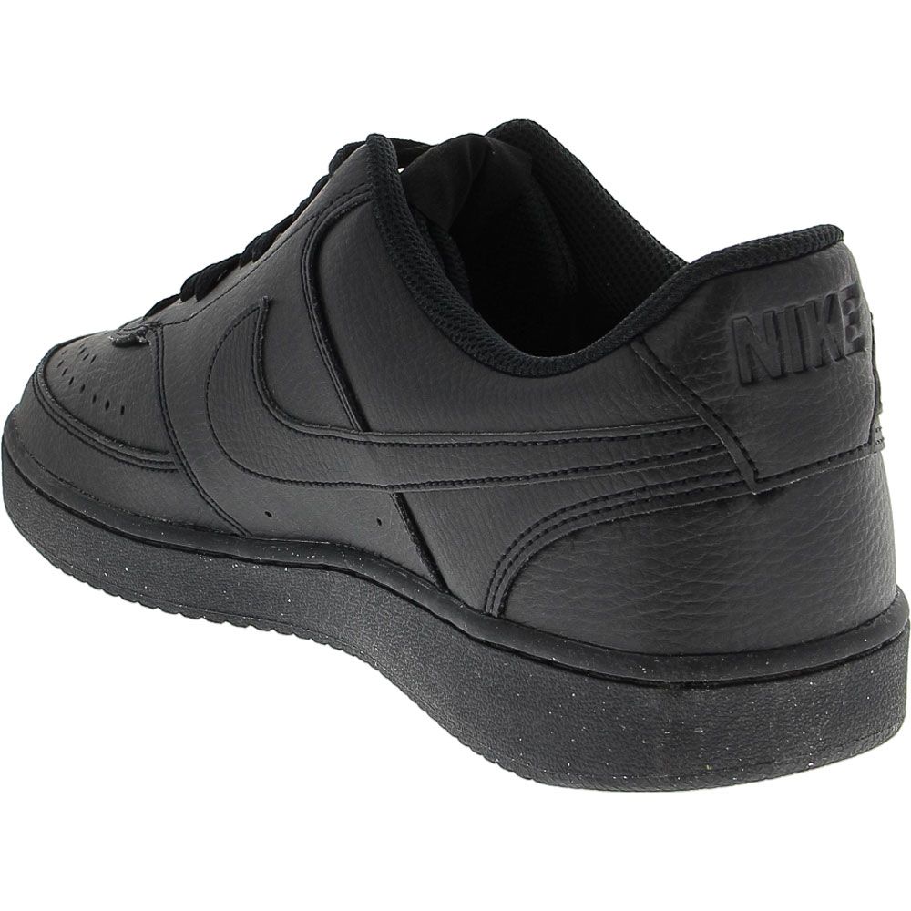 Nike Court Vision Low Next Nature Mens Lifestyle Shoes Black Black Back View