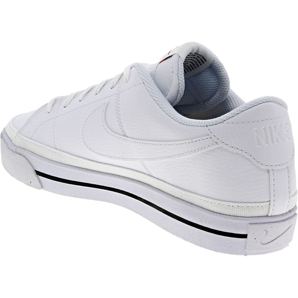 Nike Court Legacy Skate Shoes - Mens White Black Back View