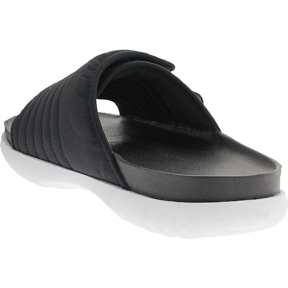 Nike Asuna 2 Slide Sandals - Womens Black Dark Grey White Back View