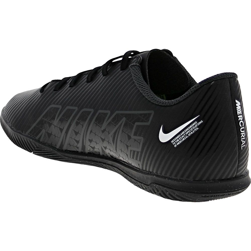Nike Jr Mercurial Vapor 15 Club IC Indoor Soccer - Boys Black White Smoke Back View