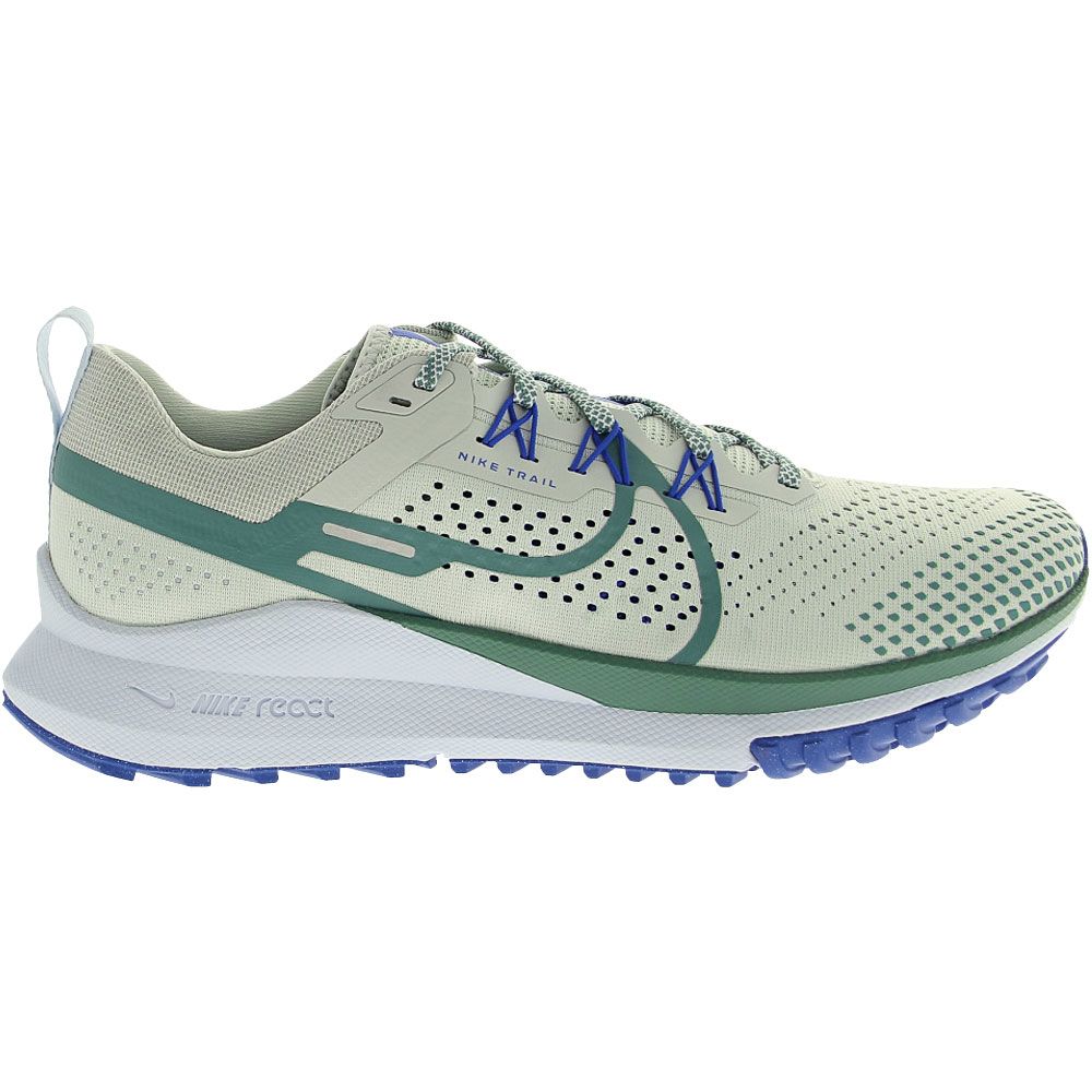 Nike React Pegasus Trail 4 Trail Running Shoes - Mens Silver Mineral Teal Side View