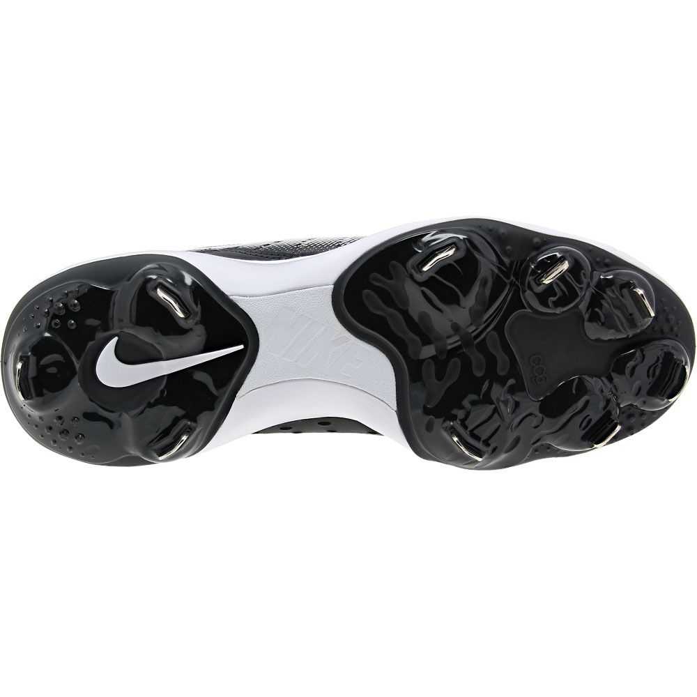 Nike Alpha Huarache Varsity 4 Baseball Cleats - Mens Black Grey White Sole View
