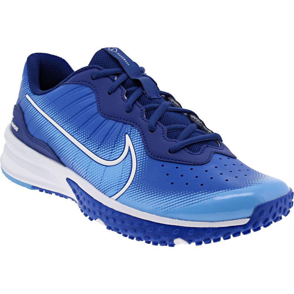 Nike Alpha Huarache Varsity 4 Turf Training Shoes - Mens Royal Blue White