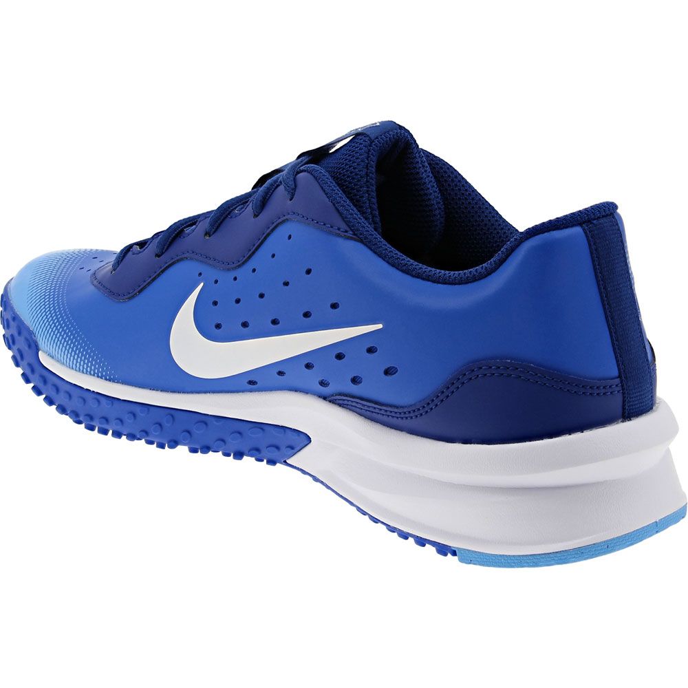 Nike Alpha Huarache Varsity 4 Turf Training Shoes - Mens Royal Blue White Back View