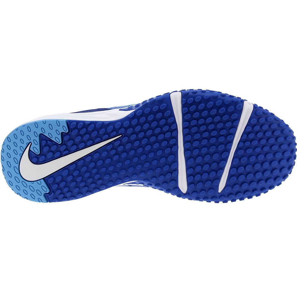 Nike Alpha Huarache Varsity 4 Turf Training Shoes - Mens Royal Blue White Sole View