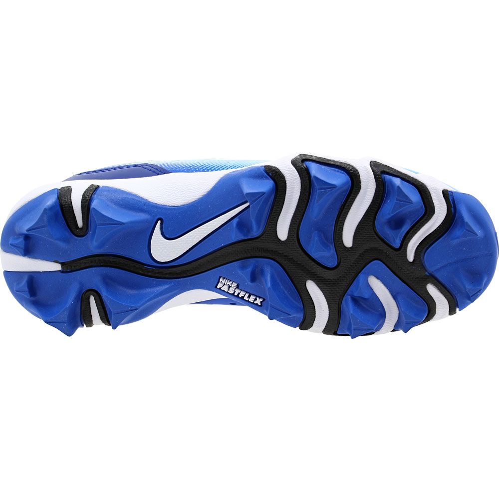 Nike Alpha Huarache 4 Keystone Baseball Cleats - Boys Hyper Royal Blue White Sole View